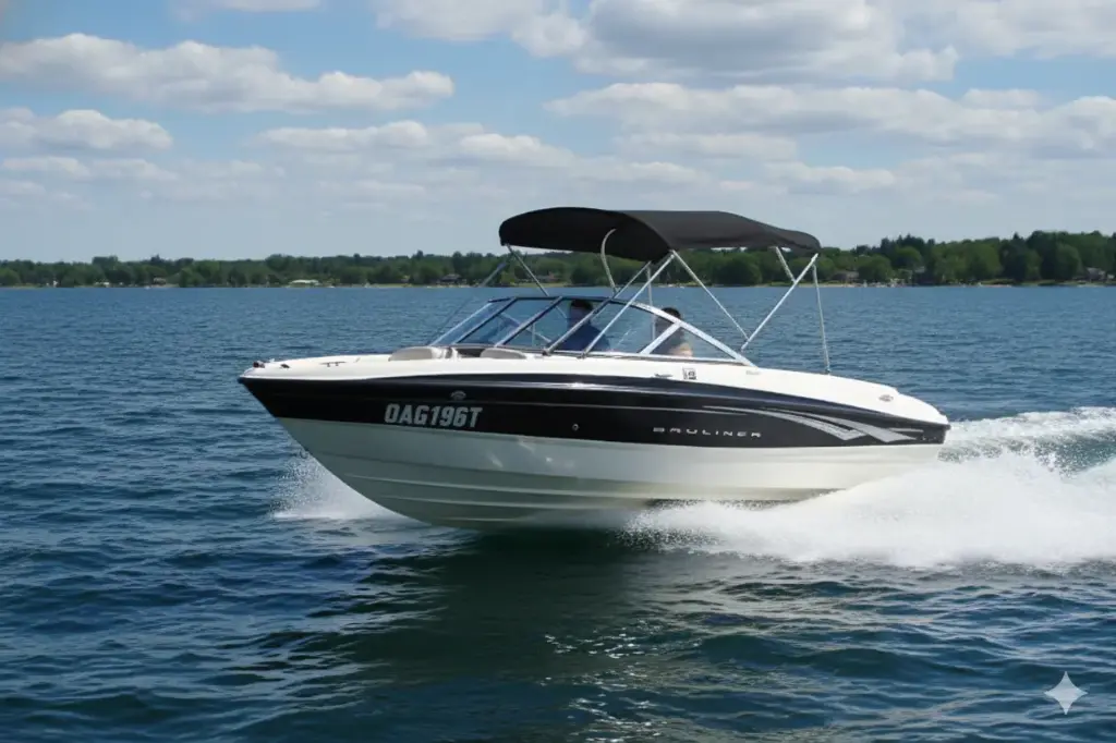 Tapicería cosida para lancha Bayliner 185BR 2008