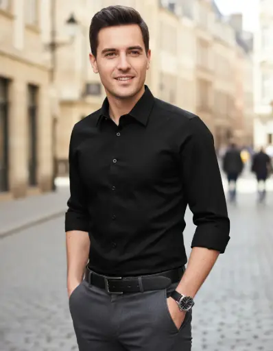 Camisa Slim Fit Garnett Caballero Vestir Casual