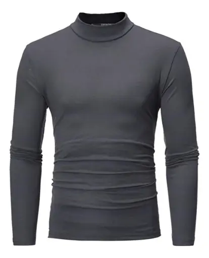 Playera Slim Fit Garnett Manga Larga Hombre Cuello Tortuga